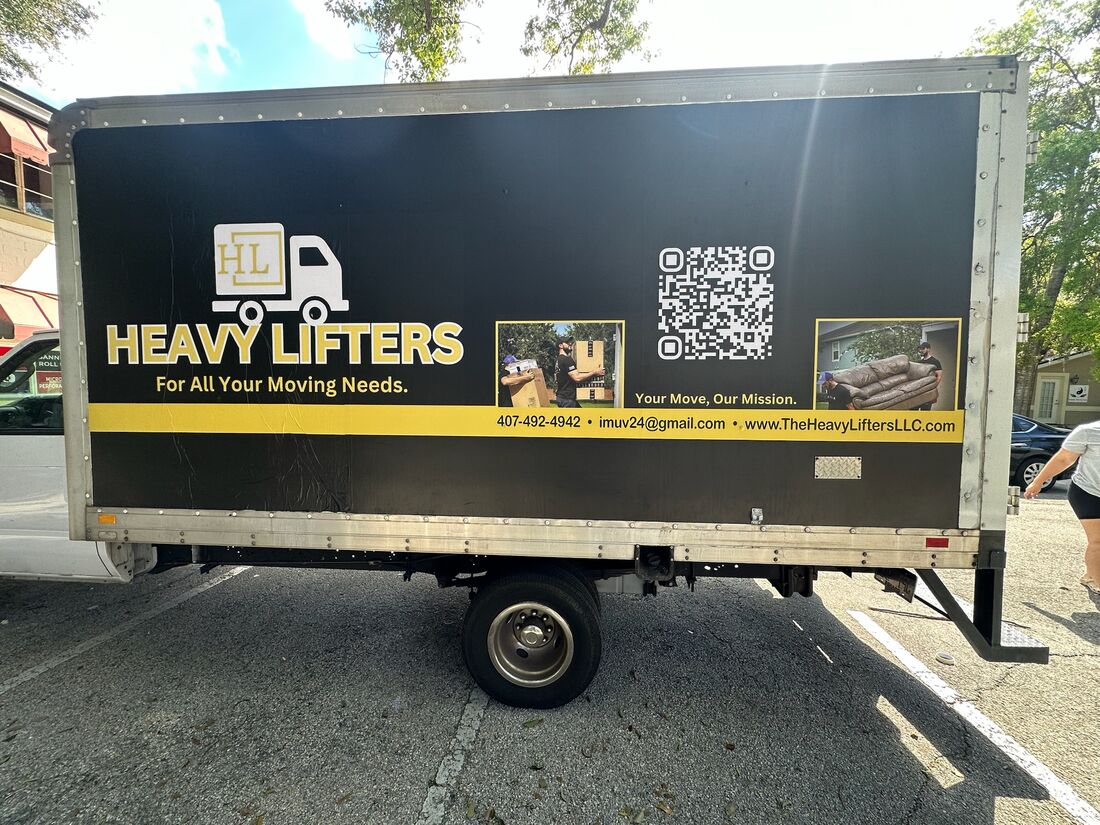 A Heavy Lifters moving truck ready for the job — movers serving Palm Beach Gardens, FL